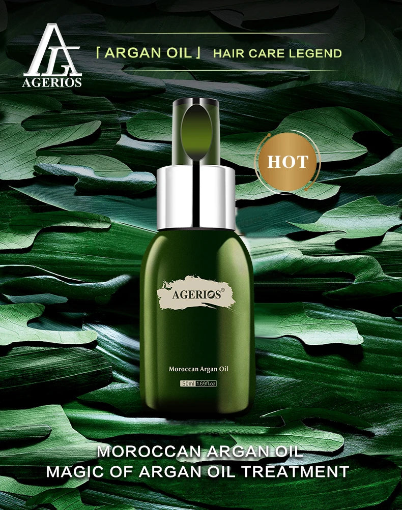 OEM Private Label Moroccan Argan Hair Serum Organic Herbal Hair Oil Hyaluronic Acid Amino Acids Refreshing Leave-In Wholesale