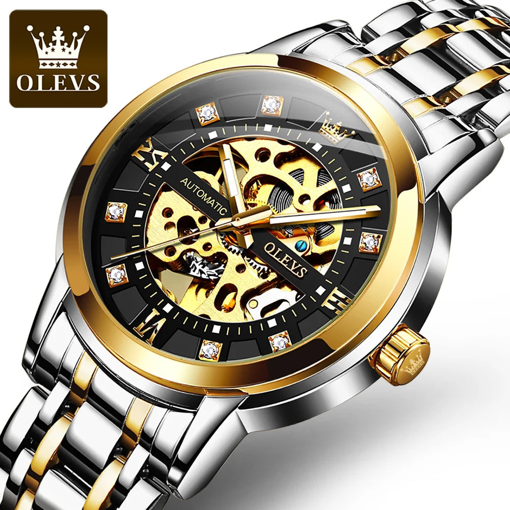 OLEVS 9901 Men Watch Luxury Brand  Newest Model Automatic Mechanical WristWatch Best Discount Hot Sell Clock Men