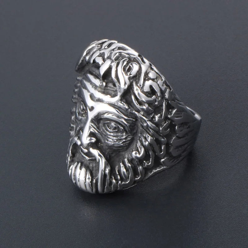 American Gothic Punk Ring Indian Chief Overbea Stainless Steel SA459