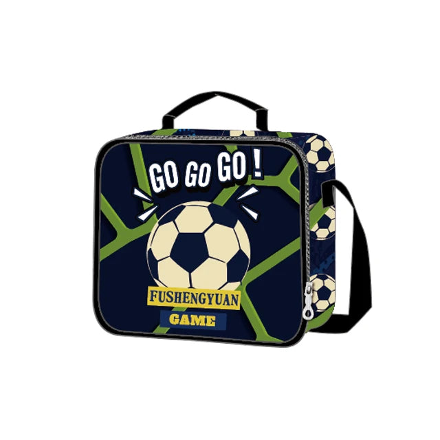 Outdoor Casual Sports Lunch Bag Student School Soccer Style Waterproof Polyester FSY Brand