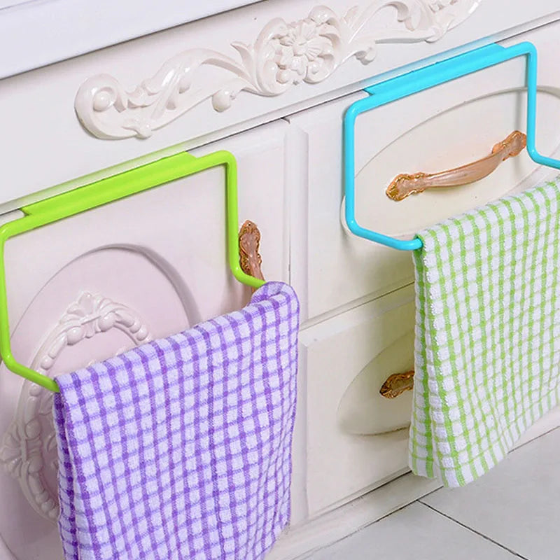HelloWorld Bathroom Cabinet Cupboard Door Back Hanger Kitchen Supplies Accessories Cocina Kitchen Organizer Towel Rack Hanging Holder