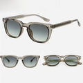 New Arrival Luxury Fashion Custom Logo Retro Round UV400 Sun Glasses Transparent Gray Shading Sunglasses