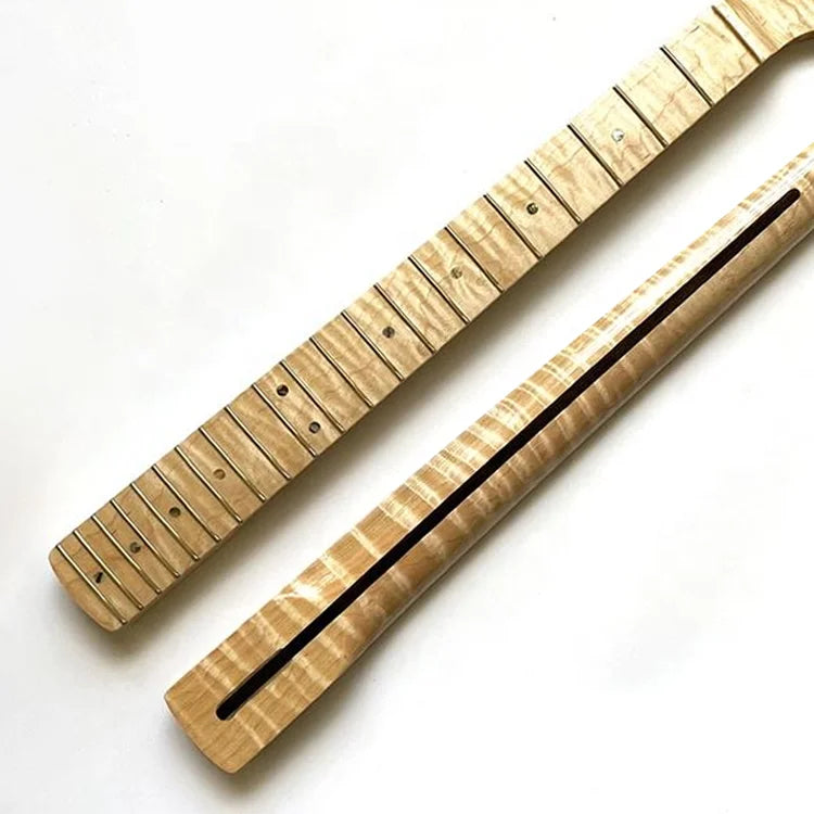 Yasen 21 Frets ST TL Guitar NecK  Replacement Tiger Flame Maple Guitar Neck for Electric Guitar Neck Wholesale