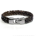 2023 New Personalized cowhide leather braided alloy accessories bracelet for men