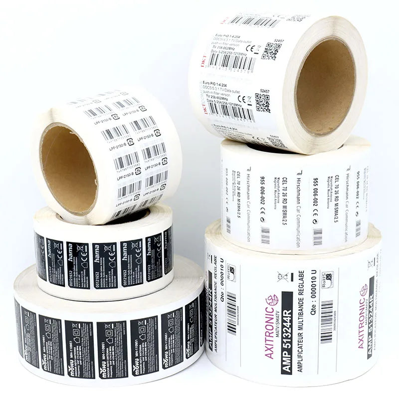 Custom Roll Shipping Labels & Product Barcode Stickers | TuV Certified Factory Direct Thermal / Transfer Labels for Warehouse