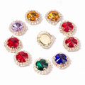 Diy Jewelry Findings Round Pointed CZ Crystal Diamond Silver Gold Bottom Shoes Dress Headband Bag Sewing Glass Drill Rhinestones