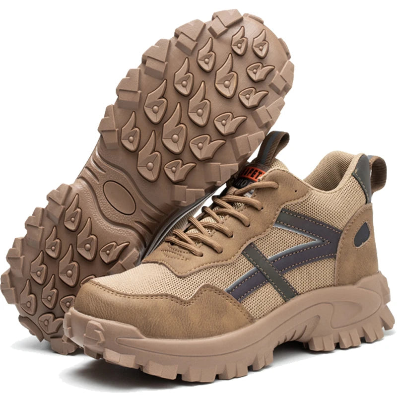 DianSen Steel Toe Shoes Construction Work Boots Breathable Indestructible OEM Customized Safety Shoes for Mens Women