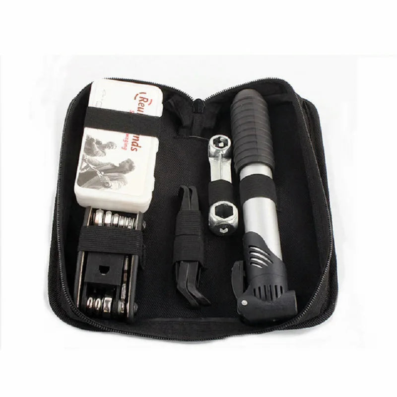 Bicycle Repair Tool Set Pump Wrench Repair Light Combination Riding Equipment Accessories Bike Repair Tool Set Kit
