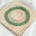8mm Natural Green Aventurine Gemstone Bracelet 7.5 Inch Stretchy Chakra Beads Healing Crystal Bracelet for Anniversary