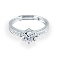 18k White Gold Plated 925Silver Rings 0.5/1/2/3ct Moissanite Ring for Woman