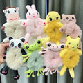 Plush Animal Scrunchie Set Elastic Hair Tie Ponytail Rubber Band Accessories Kawaii Stuffed Cartoon Frog Cat Hair Rope Girl