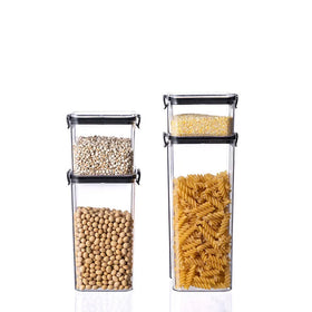 1300ml Safety Environmental Friendly Transparent Tall Straight Sided Plastic Food Storage Jar