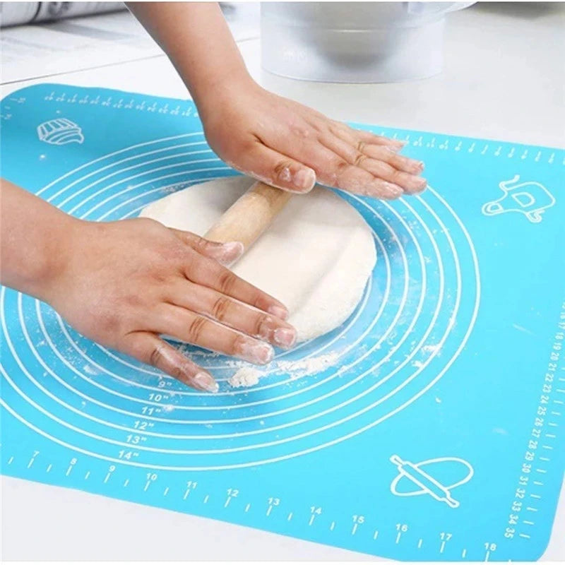 2024 Silicone Kneading Dough Pad Baking Mat Kitchen Baking Tool Pastry Flour Rolling Dough Pad Kitchen Cooking Cake Pastry