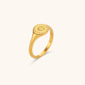 YF3567 Custom Hot Selling Tarnish Free Jewelry Waterproof 18K Gold Plated Star and Moon Stainless Steel Rings Women