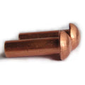 China Round Head Copper Solid Rivets Fastener 0.08" Dia X 0.12" Length for Electrical Applications Copper Finish Copper Tone
