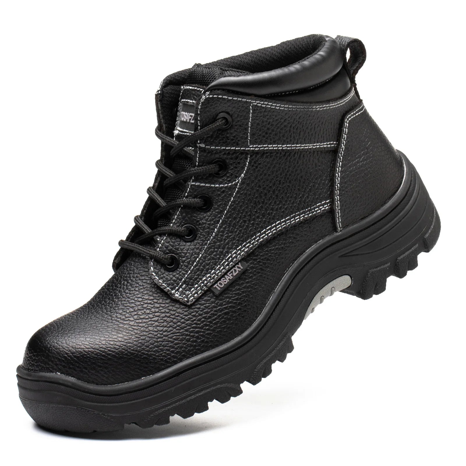 New Fashionable Mid Cut Rubber Sole Work Shoe Breathable Mesh Working Shoe Lace up Safety Shoes
