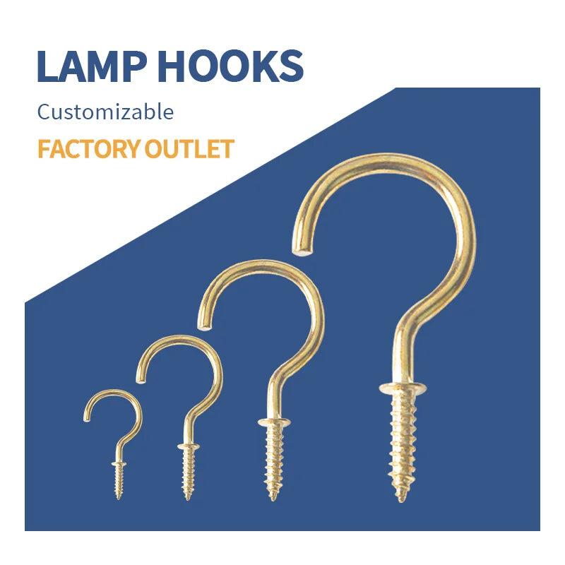 X0909 TS-K298 Iron Picture Frame Plant Lamp Light Eyescrew Eye Screw Clasp Hanger Close O Ring Hook Frame Accessories