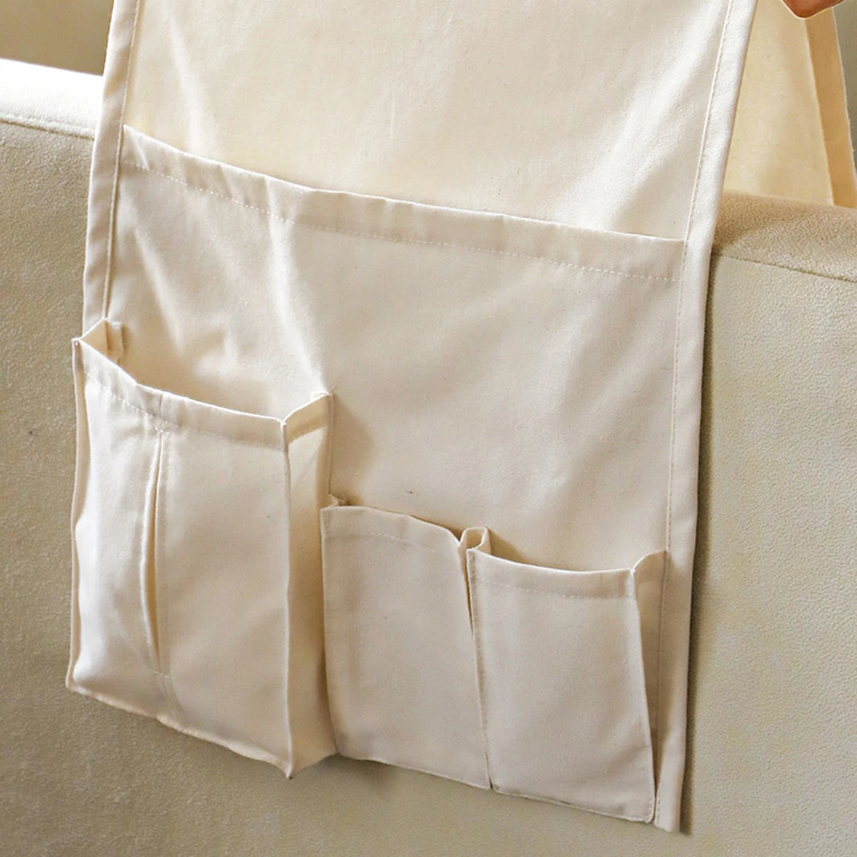 Multi-Functional Living Room Sofa Storage Bag Hanging Bedside Caddy Organizer for Snacks Phone Sundries Arrangement