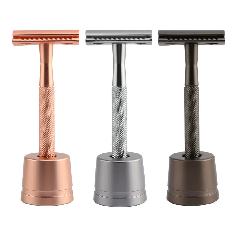 Hot Selling Safety Shaving razor and Stand Double Edge Safety razor Set for Men MegaBDM