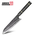 Supplier 7 Inch High Carbon Steel 67 Layers Damascus Chef Knife Vg10 Japanese Santoku Kitchen Knife with Carbon Fibre Handle