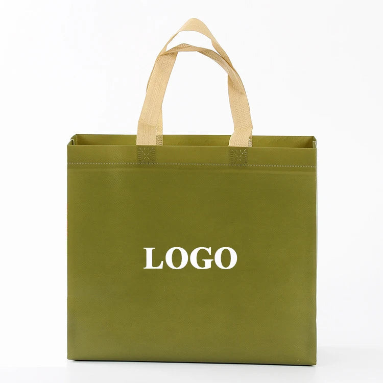 Hot Selling Promo Bags with logo Luxury Customized Non Woven Reusable Tote Shopping Bag Portable Carrier pp Non Woven Bags