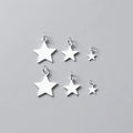 Tiny 4mm 7mm 10mm Sterling Silver Star Charm 925 Silver Star Charms for Jewelry Making Supplies