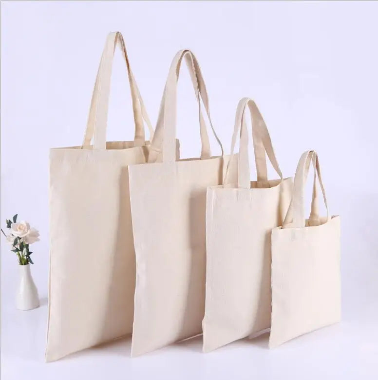Hot Sale Reusable Cotton Canvas Shopping Tote Bag Custom Logo Printed-Screen Printing