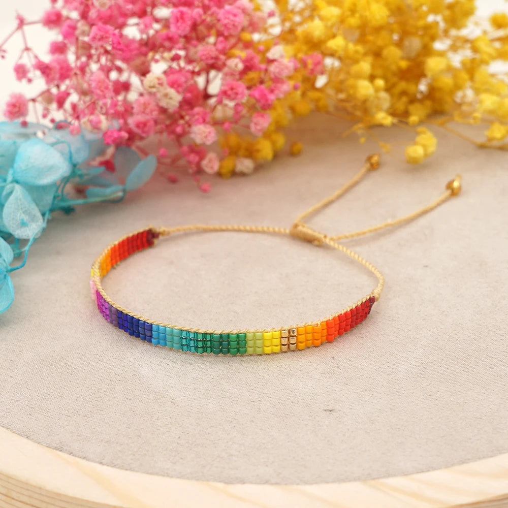 Go2boho Simple Bracelet Pulsera Fina Friendship Thin Jewelry Seed Beaded Jewellery Miyuki Beads Bracelets Homme for Ladies