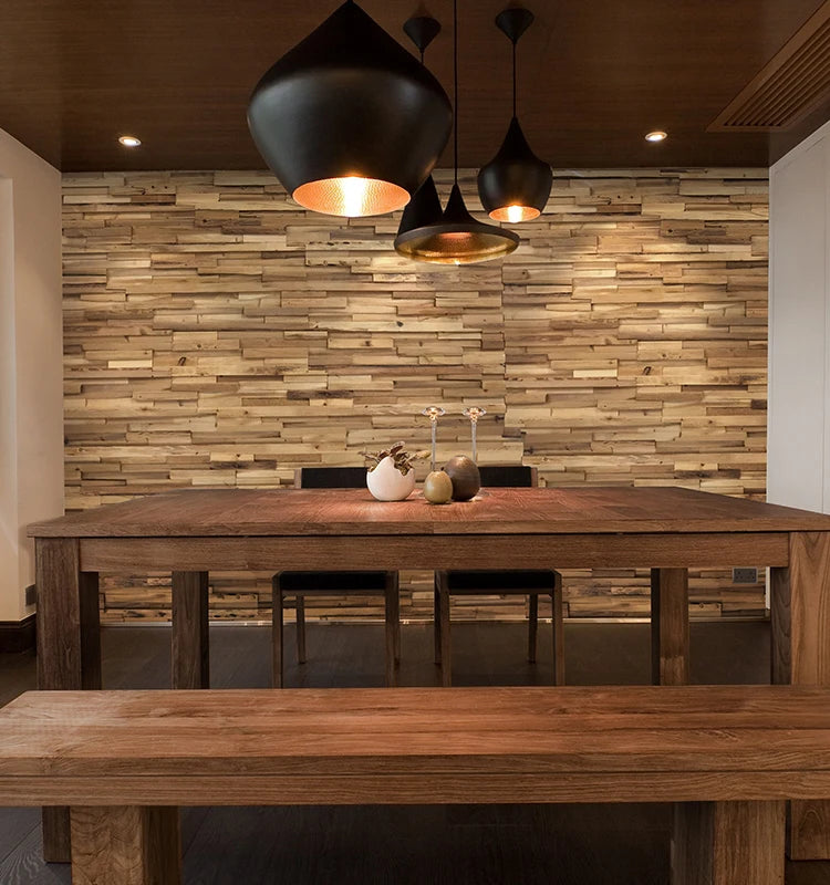 KASARO Netherlands Modern 3D Background Natural Solid Wood Wall Panel Anti-Static Fireproof for Hotels Graphic Design Solution