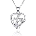 CAOSHI 4 Colors Gifts for Mom Necklace Women Imitated Rhodium Color Luxury Cubic Zirconia Fashion New Necklaces Brass Jewelry