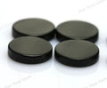 2025 New Wear-resistant Bulk Two-sided Smooth Round Shape Cabochon Cut Blank Sliced Black Onyx Agate Stone