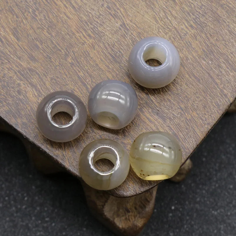 DIY Grey agate 12mm beads crystal loose beads for jewelry making crystal