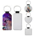 RubySub PU Leather Keychain Custom Keychain Sublimation Blanks Keychain