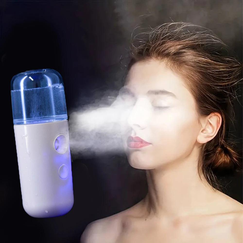 One Touch USB Rechargeable Hydrating Facial Mist Spray Portable Nano Facial Mister Steamer Nano Mist Sprayer MegaBDM