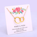 Birthday Gift Necklace for Bridesmaid Maid of Honor Godmother Wife Soul Sister Best Friend Girl's Circle Link to Circle Necklace