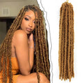 24 36 Inch Butterfly Locs Crochet Hair Pre-looped Distressed Soft Faux Locs Black Synthetic Crochet Braids Locs for Afro Women