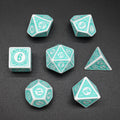 Exquisite Antique Pattern Polyhedral Dice DND Acrylic Tabletop Game Dice with Black Edges
