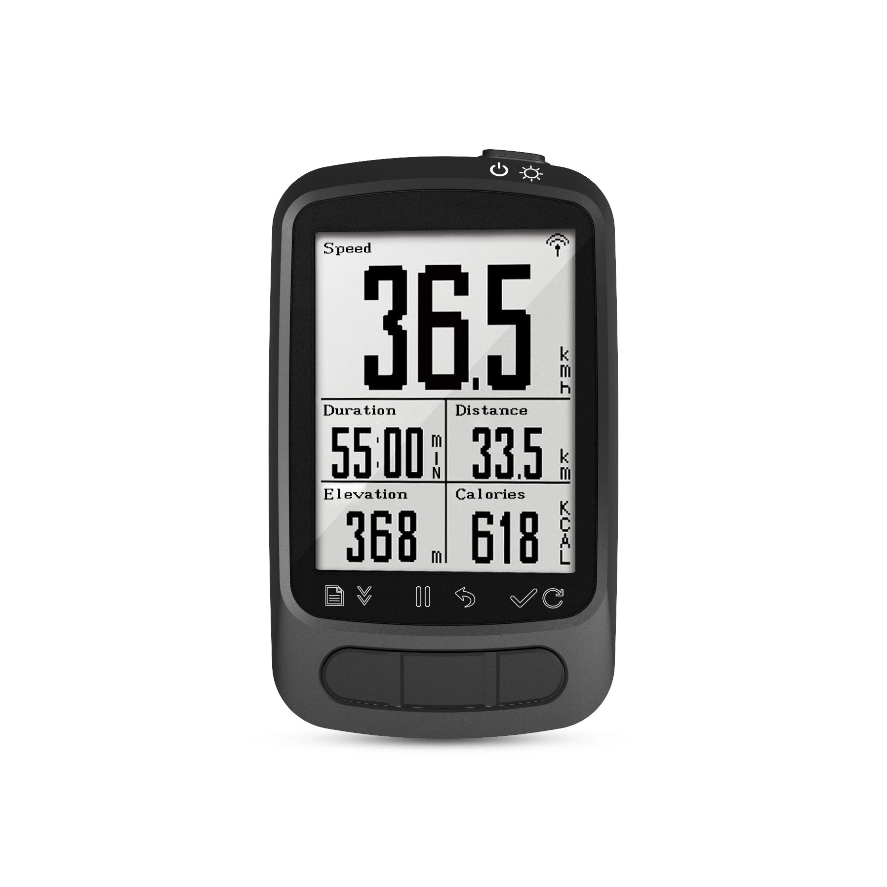 Chileaf CL600 GPS Digital Bike Computer High Accuracy OEM Speed/Cadence Sensor IPX7 Waterproof 2.4-inch Anti-Glare LCD 300 Hour