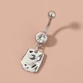 2022 Statement Stainless Steel Body Piercing Jewelry Belly Piercing Sun Moon Delicate Zircon Jewelry Belly Ring Body Jewelry