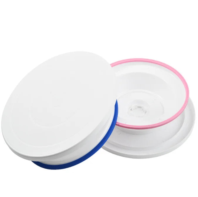 Silicone Non-Skid Ring Plastic Cake Turntable Cake Decorating Rotary Table Plate Tool