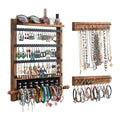 Wall Mounted Wall Jewelry Organizer Set of 3 Wood Hanging Organizer Rustic Jewelry Hanger for Jewelry Storage Display Gift
