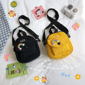 Small Vintage Dress Style Bohemian Canvas Flower Pattern Crossbody Messenger Shoulder Bag Mini Square Ladies Spring/Autumn All