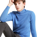 Custom LOGO Wholesale Mens Sweater Long Sleeve Knitwear Turtleneck Men Clothes Winter Knitted Pullovell Sweaters Men
