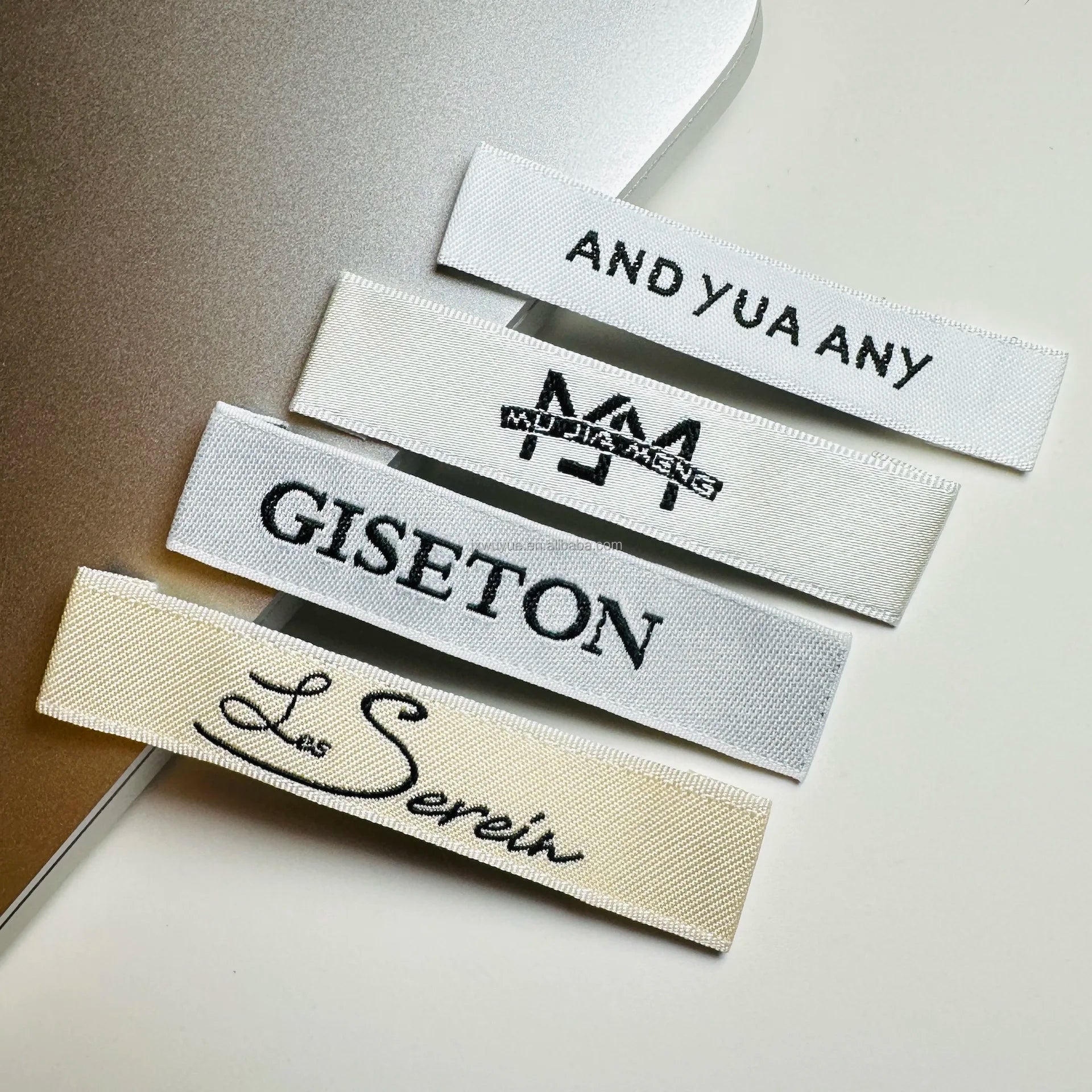 Factory Custom Garment Clothes Woven Label 2026 Trend High Density Clothing Tags for Brand Apparel