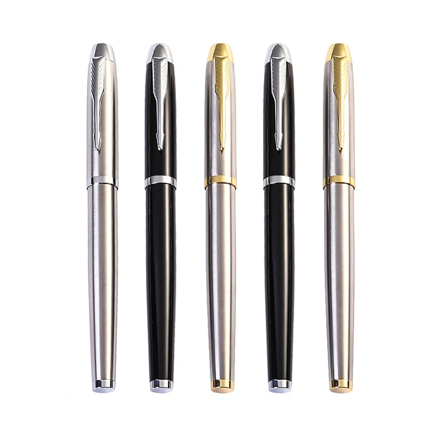 Business Gifts Executive Signature Pen Custom logo Pulpen Black Stainless Steel Pen