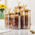 Custom Large Country Style Kitchen Food Spice High Borosilicate Glass Container Storage Jars With Lids
