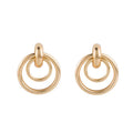 Hot Selling 18K Gold Plated Silver Hoop Earrings Set Minimalist Geometric Design Fashion Jewelry Accessory