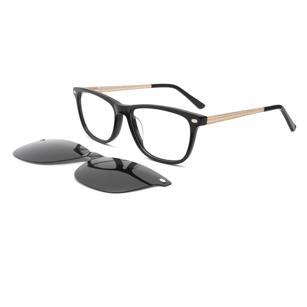 China Manufacturer Magnetic De Sol Gafas Wenzhou Fc Polarized UV400 Italy Design Mazchelli Polarized Acetate Clip on Sunglasses