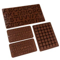 Chocolate Silicone Happy Birthday Candy Mold Thin Mini Chocolate Bar Tray Non-Stick Chocolate Numbers Making Molds