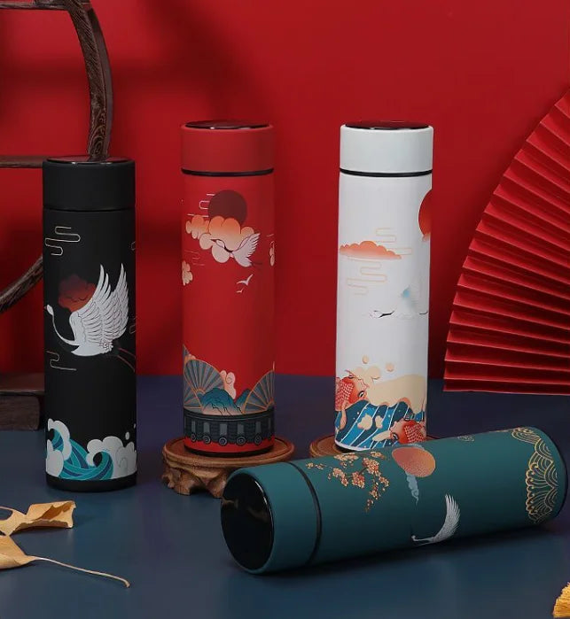 Holiday Promotional Smart Temperature Display Metal Thermos Flask 500ml
